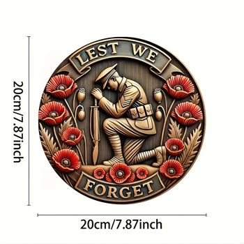 1 vnt. meno atgimimo stiliaus, kad nepamirštume apvalios akrilinės atminimo lėkštės -7,87 x 7.