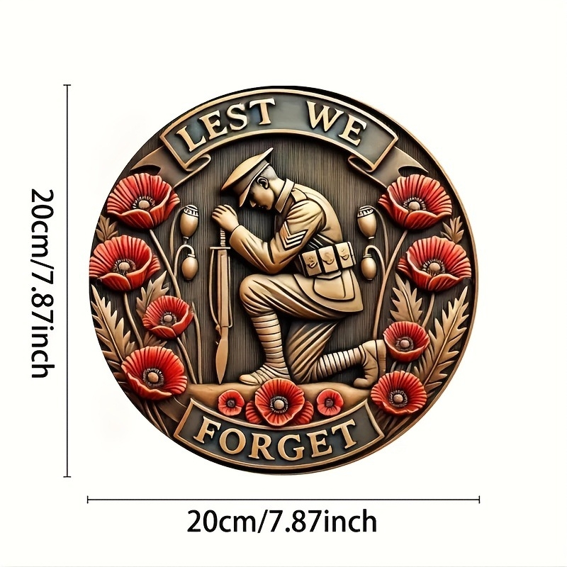 1 vnt. meno atgimimo stiliaus, kad nepamirštume apvalios akrilinės atminimo lėkštės -7,87 x 7.