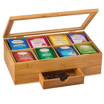 Ξύλινο κουτί δώρου τσαγιού με καπάκι Οικιακή επιφάνεια εργασίας φακελάκι τσαγιού κουτί αποθήκευσης διάφορα είδη διοργανωτής κουτί συρτάρι τύπου συσκευασίας