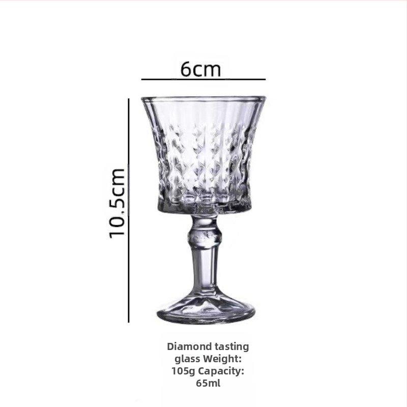 Релефна чаша за вино с винтидж чаша, висококачествена чаша без олово, чаша за шампанско с диаманти, резбована чаша за вино