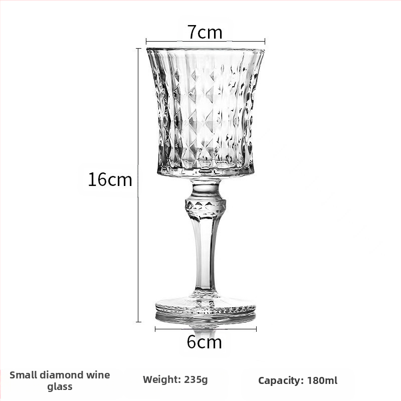 Релефна чаша за вино с винтидж чаша, висококачествена чаша без олово, чаша за шампанско с диаманти, резбована чаша за вино