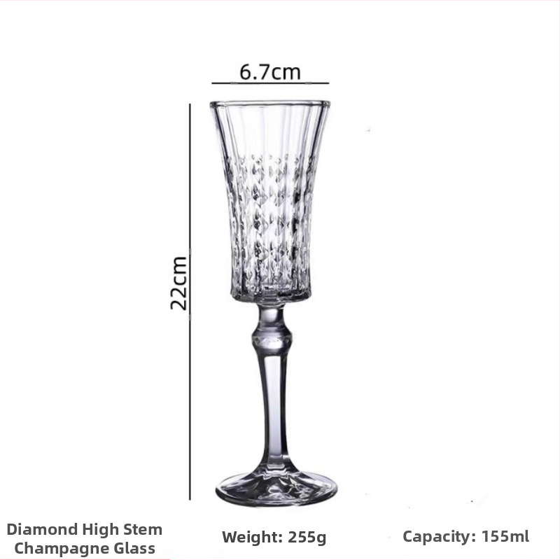 Релефна чаша за вино с винтидж чаша, висококачествена чаша без олово, чаша за шампанско с диаманти, резбована чаша за вино