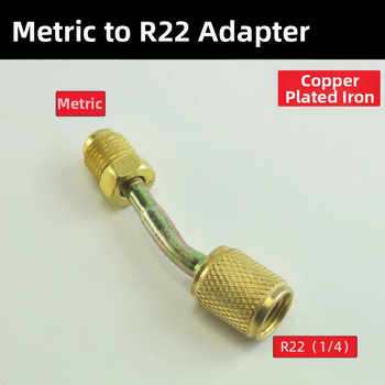 Oro kondicionieriaus fluoro užpildymo apsauginis vožtuvas metrinis colio adapteris šaltnešio užpildymo vožtuvas žalvarinis šaltnešio alkūnė R410 R22