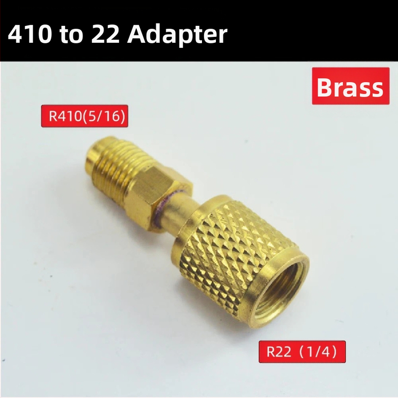 Предпазен клапан за пълнене с флуор за климатик, метричен инчов адаптер, клапан за пълнене с хладилен агент, месингов коляно за хладилен агент R410 R22