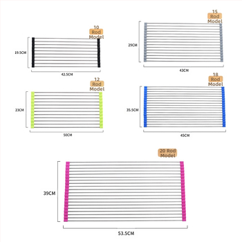 Сгъваема стойка за оттичане от неръждаема стомана Amazon, стойка за кухненски съдове, стойка за съхранение на мивка за зеленчуци