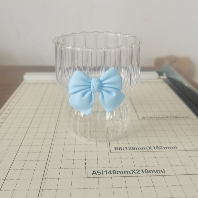 Ins Magas Színű Háztartási Lány Gyümölcstea Citromos Vizespohár Íj Üvegpohár Hercegnő Szél Garglekefe Pohár