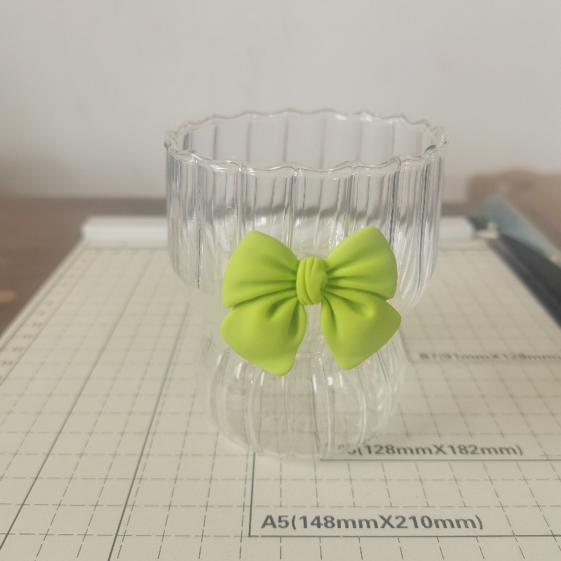 Ins Magas Színű Háztartási Lány Gyümölcstea Citromos Vizespohár Íj Üvegpohár Hercegnő Szél Garglekefe Pohár