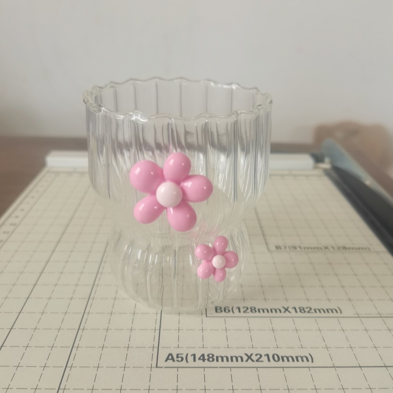 Ins Magas Színű Háztartási Lány Gyümölcstea Citromos Vizespohár Íj Üvegpohár Hercegnő Szél Garglekefe Pohár