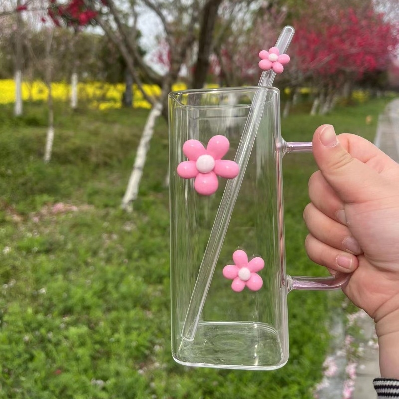 Ins Magas Színű Háztartási Lány Gyümölcstea Citromos Vizespohár Íj Üvegpohár Hercegnő Szél Garglekefe Pohár