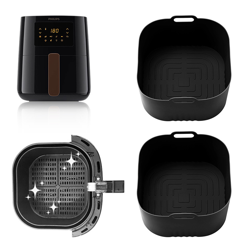 На склад нова, трансгранична, квадратна силиконова тава за печене за фритюрник Philips HD9252 HD9200 HD9255