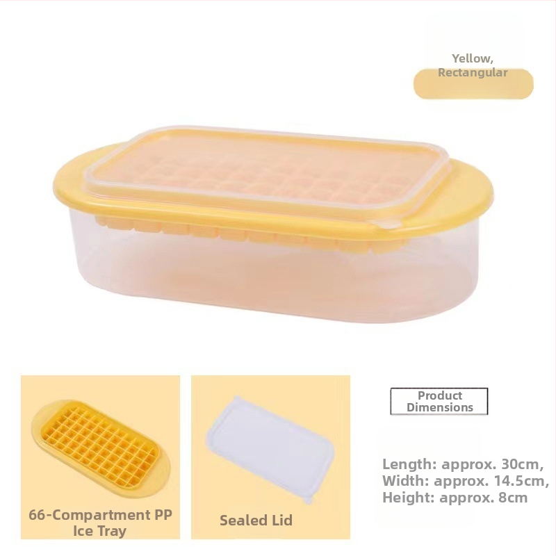 „Kawashima House“ ledo kubelių formelė, didelės talpos silikoninis ledo kubelis, buitinis ledo laikymo ledo dėžutė su dangčiu, šaldytuvas, užšaldytas ledo kubelių artefaktas