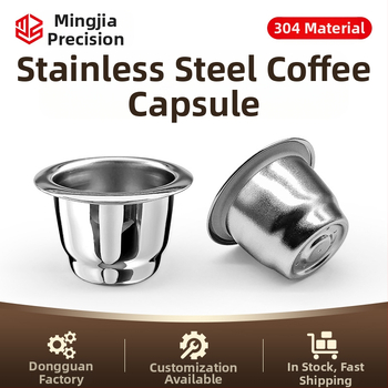 Suderinamas su tarpvalstybiniu „Xiaomi Nespresso“ nerūdijančio plieno kavos kapsulės puodeliu su daugkartinio naudojimo aliuminio folijos dangteliu