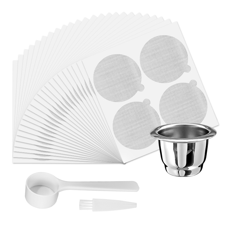 Suderinamas su tarpvalstybiniu „Xiaomi Nespresso“ nerūdijančio plieno kavos kapsulės puodeliu su daugkartinio naudojimo aliuminio folijos dangteliu
