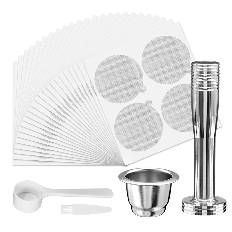 Pārrobežu saderīga Xiaomi Nespresso nerūsējošā tērauda kafijas kapsulas krūze ar atkārtoti lietojamu alumīnija folijas vāku