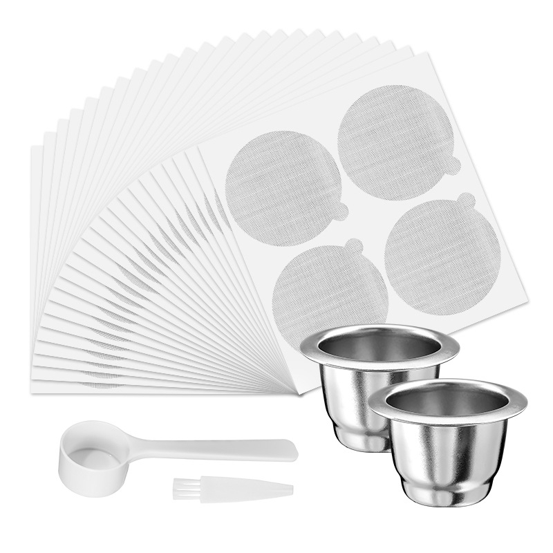 Pārrobežu saderīga Xiaomi Nespresso nerūsējošā tērauda kafijas kapsulas krūze ar atkārtoti lietojamu alumīnija folijas vāku