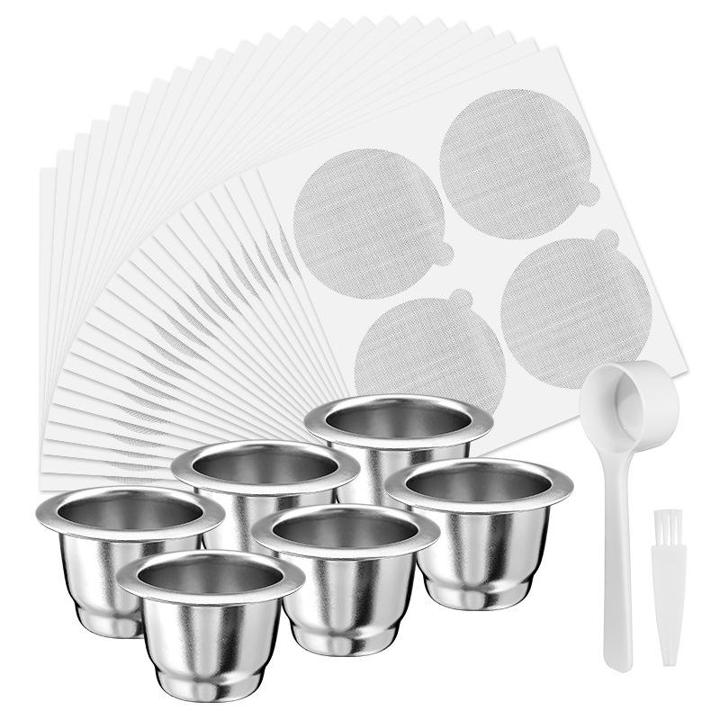 Pārrobežu saderīga Xiaomi Nespresso nerūsējošā tērauda kafijas kapsulas krūze ar atkārtoti lietojamu alumīnija folijas vāku