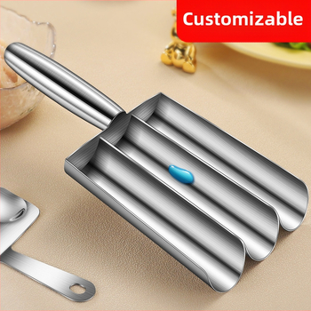 „Factory Creative 304“ nerūdijančio plieno žuvų kamuoliukų virimo aparatas karštam puodui „Sanlian“ virtuvės krevečių slydimo formos mėsos kukulių šaukštas