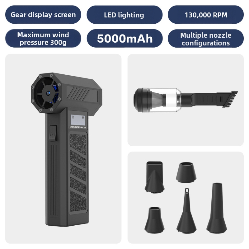 2025-ös határokon átnyúló új termék, erőszakos ventilátor, mikro turbóventilátor, nagy sebességű, feltöltött hurrikán hajszárító, porgyűjtő