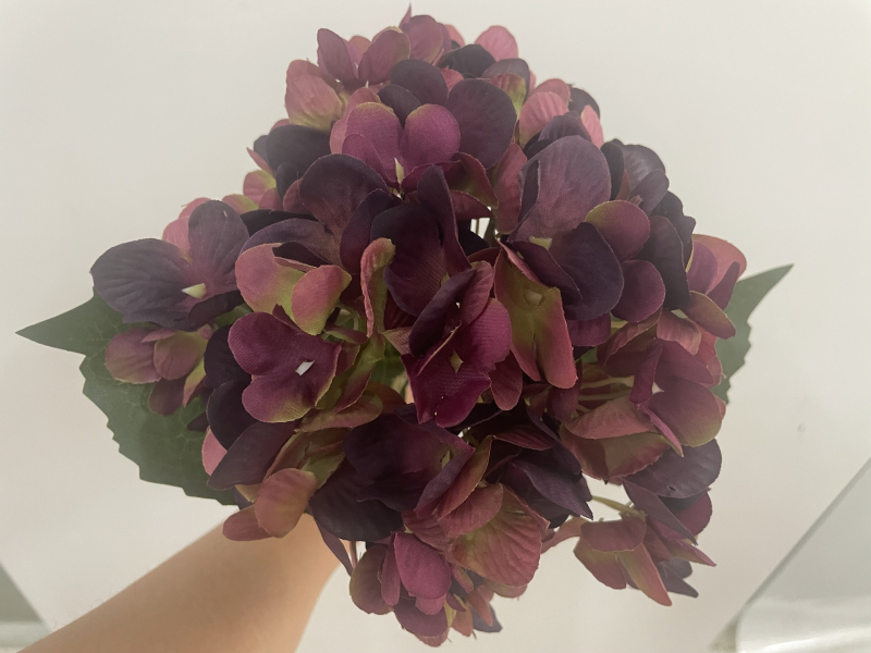 Simulēta hortenzija, mākslīgie ceļa vadīšanas ziedi, mājas viesistaba, kāzu dekorēšanas arka, simulēta ziedu hortenzija, mākslīgo ziedu vairumtirdzniecība