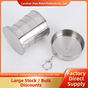 Преносима чаша за вино от неръждаема стомана, за пътуване, преносима, прибираща се, сгъваема, чаша за вода, чаша за вино, голяма, средна, малка, размер