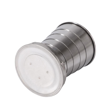 Φορητό κύπελλο κρασιού από ανοξείδωτο ατσάλι για ταξίδια εξωτερικού χώρου Φορητό αναδιπλούμενο κύπελλο νερού Πτυσσόμενο κύπελλο νερού Κύπελλο κρασιού Μεγάλο μεσαίου μεγέθους Μικρό μέγεθος