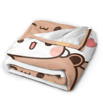 Pārrobežu Amazones jauka lāča flaneļa sega Karikatūras animācija Digitālā druka Gaisa kondicionēšanas sega Pusdienu pārtraukuma sega