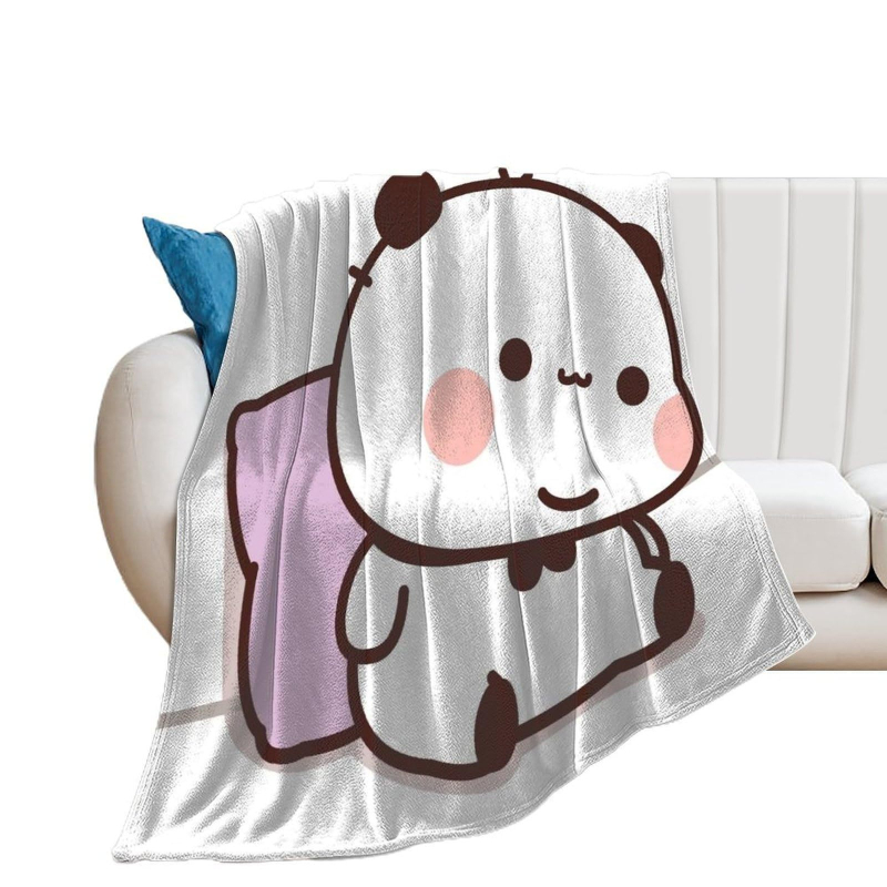 Pārrobežu Amazones jauka lāča flaneļa sega Karikatūras animācija Digitālā druka Gaisa kondicionēšanas sega Pusdienu pārtraukuma sega