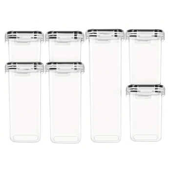 Σφραγισμένο βάζο κουζίνας, πλαστικό, μεγάλο βάζο αποθήκευσης, διαφανές βάζο, βάζο αποθήκευσης τροφίμων, τραγανό βάζο αποθήκευσης