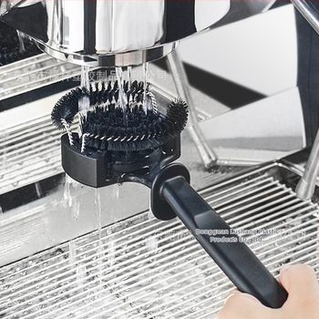 Itaalia poolautomaatse kohvimasina puhastushari kohvivalmistuspea kaarpuhastushari pika käepidemega hari kohvimasina tarvikud