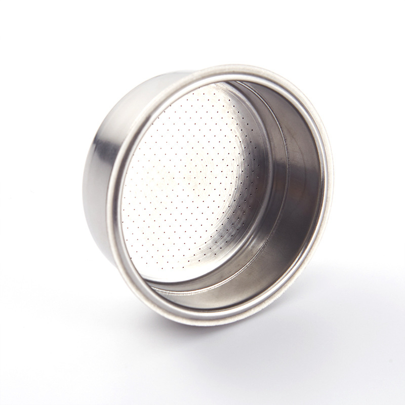 Guangdongi tootja varustab roostevabast terasest filtrit, 51 mm kahekihilist roostevabast terasest traatvõrgust topeltfiltriga kohvipulbrikaussi