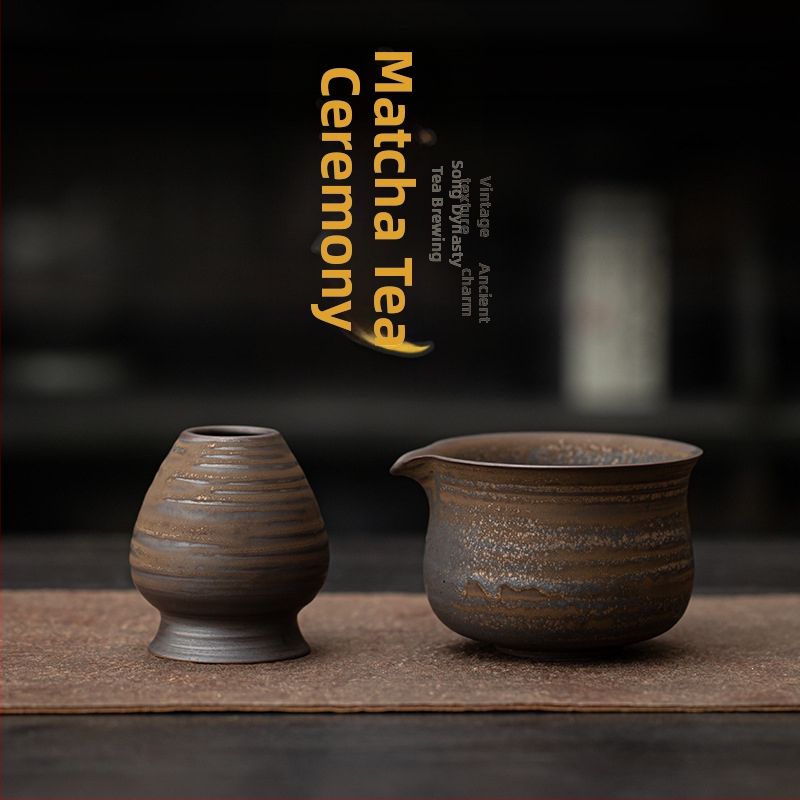 Japoniško stiliaus krosnies keitimo retro keraminis matcha dubenėlis arbatos dubenėlis arbatos dubenėlis arbatos vieta dainų dinastijos arbatos vietos įrankis