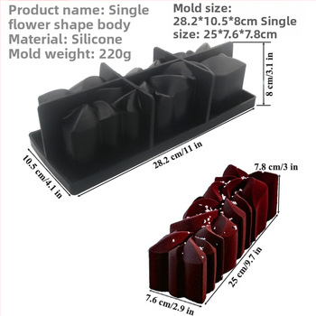 Shenhong ρολό μαλλιού Sequoia κύριο καλούπι κέικ μους σιλικόνης εργαλείο ψησίματος σοκολάτας γλυκό