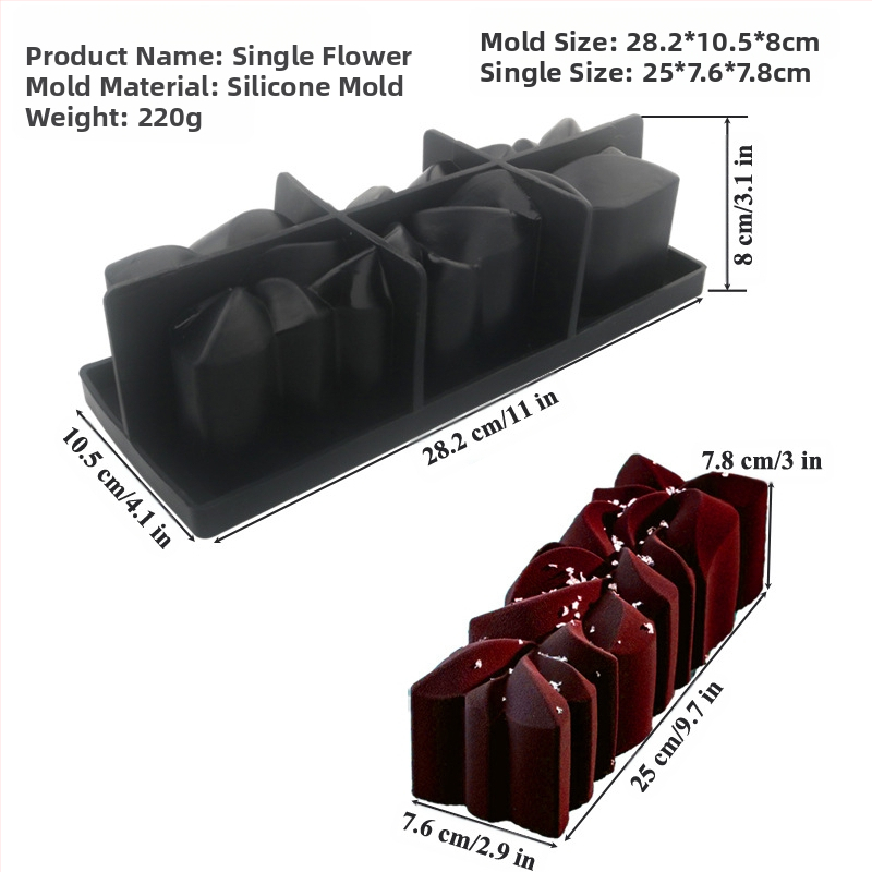 Rolă de lână Shenhong Sequoia, mucegai principal pentru mousse, mucegai din silicon, mucegai pentru ciocolată, instrument de copt dulce