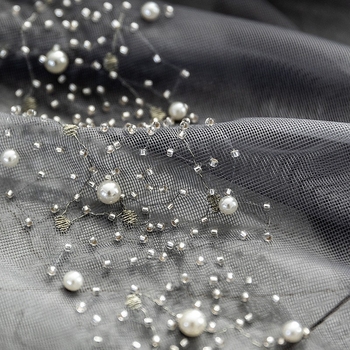 YUANJL itališko stiliaus šviesus prabangus modernus karoliukų siuvinėjimas gražus langas svetainė miegamasis pilka marlės užuolaida