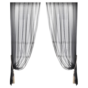 YUANJL itališko stiliaus šviesus prabangus modernus karoliukų siuvinėjimas gražus langas svetainė miegamasis pilka marlės užuolaida