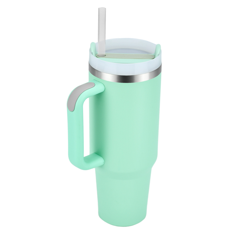 SX piiriülene 40oz suure mahutavusega käepidemega autokruus, 304 roostevabast terasest kõrrega jääkruus, kaasaskantav autotermoskruus