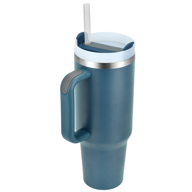 SX piiriülene 40oz suure mahutavusega käepidemega autokruus, 304 roostevabast terasest kõrrega jääkruus, kaasaskantav autotermoskruus