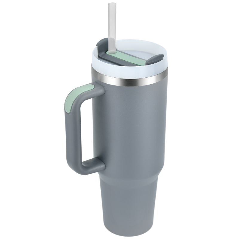 SX piiriülene 40oz suure mahutavusega käepidemega autokruus, 304 roostevabast terasest kõrrega jääkruus, kaasaskantav autotermoskruus
