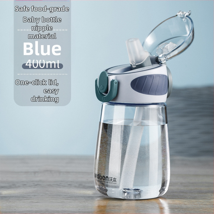 Nägus suvine õlgtass naisüliõpilastele, armas veekeetja, kaasaskantav Wubeni tass, plasttops, laste veetass