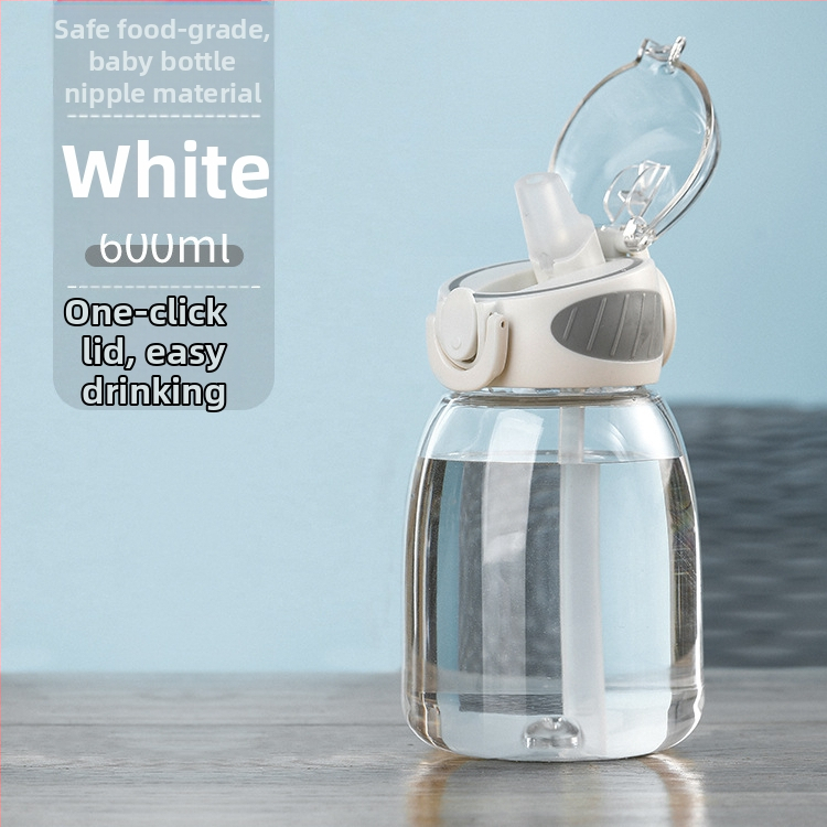 Nägus suvine õlgtass naisüliõpilastele, armas veekeetja, kaasaskantav Wubeni tass, plasttops, laste veetass