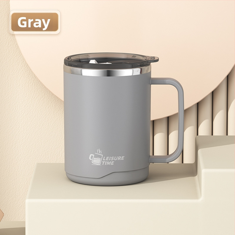 Gyárilag közvetlen szállítású, magas színű, 304 rozsdamentes acélból készült kávésbögre, tealefolyóval és fedéllel ellátott irodai bögregenerációval