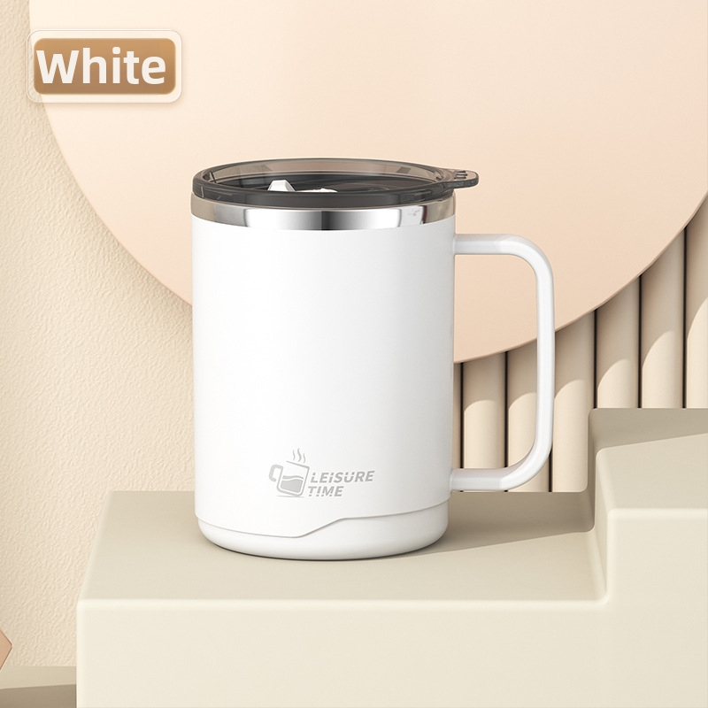 Gyárilag közvetlen szállítású, magas színű, 304 rozsdamentes acélból készült kávésbögre, tealefolyóval és fedéllel ellátott irodai bögregenerációval