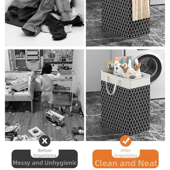 Määrdunud riiete korv majapidamises suure mahutavusega vannitoa hoiukorvi muster kaasaskantav kangas määrdunud riiete korv pesukorv veekindel hoiukott