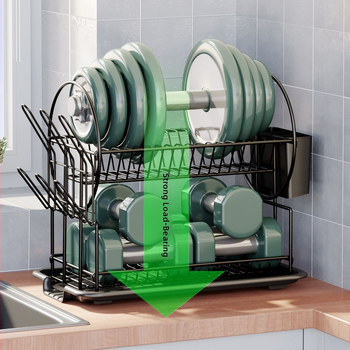 Köögikaussi ja nõudepesuriiul Majapidamislauale mõeldud multifunktsionaalne hoiustamis- ja äravoolunõude riiul kausside ja söögipulkade jaoks, lõikurite paigutuse hoiukapp