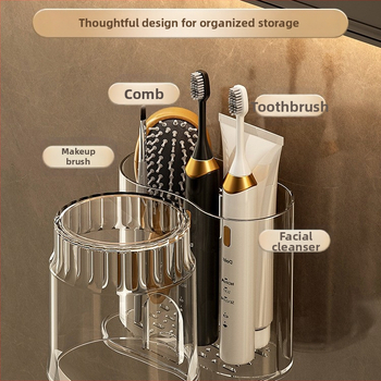 Modernus paprastas elektrinis dantų šepetėlių laikymo stovas, dantų puodelių laikiklis, pakabinamas ant sienos, tualeto plovimo puodelis, burnos skalavimo puodelis, dantų bakelio stovas