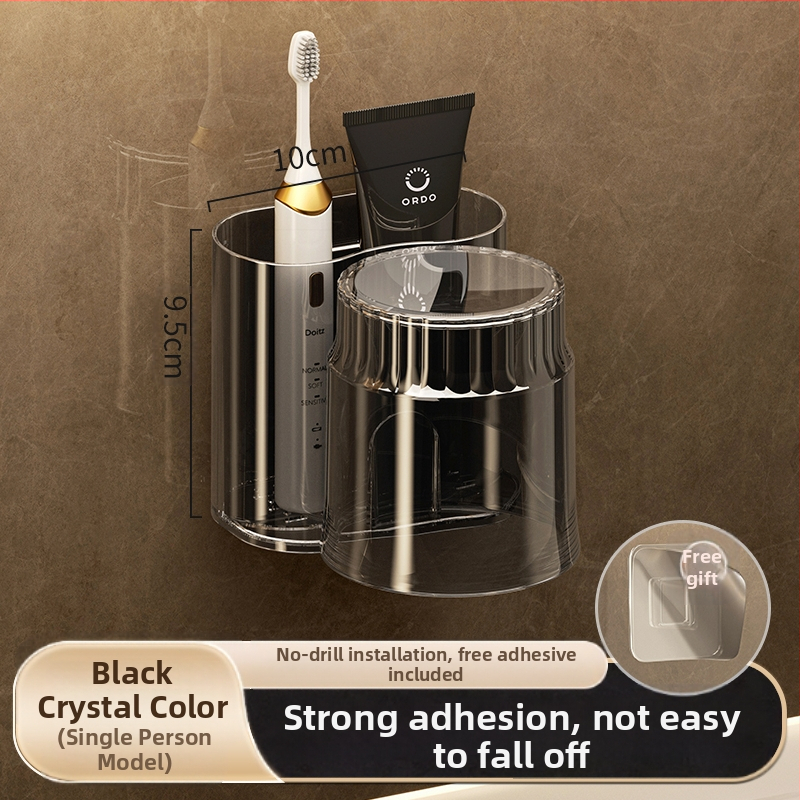 Modernus paprastas elektrinis dantų šepetėlių laikymo stovas, dantų puodelių laikiklis, pakabinamas ant sienos, tualeto plovimo puodelis, burnos skalavimo puodelis, dantų bakelio stovas