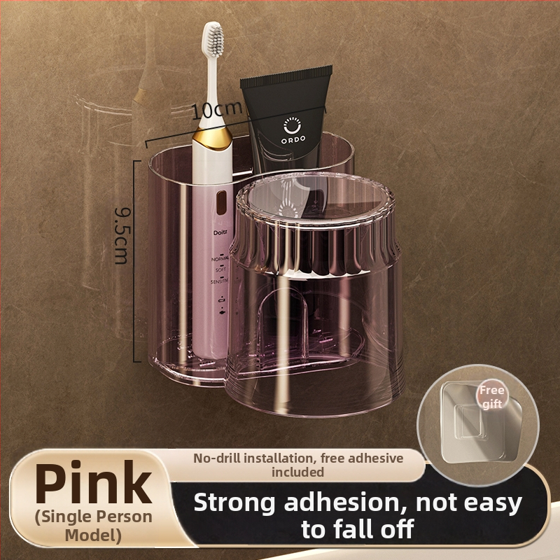 Modernus paprastas elektrinis dantų šepetėlių laikymo stovas, dantų puodelių laikiklis, pakabinamas ant sienos, tualeto plovimo puodelis, burnos skalavimo puodelis, dantų bakelio stovas