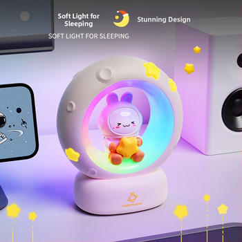 Δώρο εκδήλωσης Αστροναύτης που επιλέγει αστέρια και φεγγάρι Νυχτερινό φως Φόρτιση USB Φως Panda Clap Light RGB Atmosphere Sleep Light