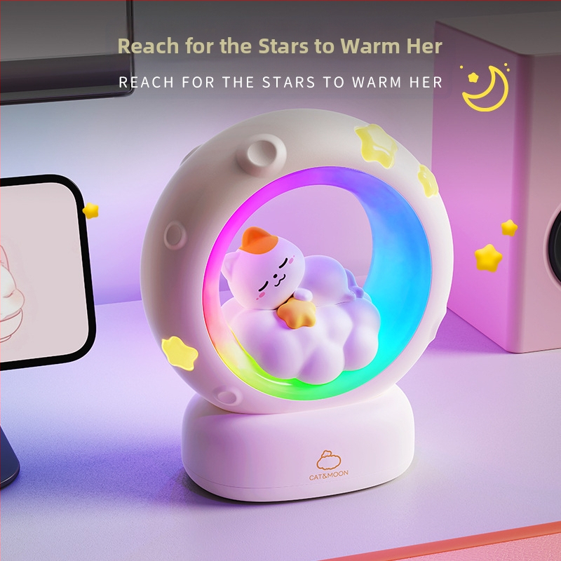 Darček pre udalosť, astronaut, zbieranie hviezd a mesiaca, nočné svetlo, nabíjanie cez USB, panda, tlieskajúce svetlo, RGB atmosféra, spánkové svetlo