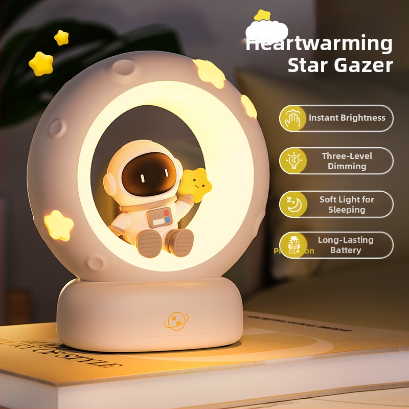 Darček pre udalosť, astronaut, zbieranie hviezd a mesiaca, nočné svetlo, nabíjanie cez USB, panda, tlieskajúce svetlo, RGB atmosféra, spánkové svetlo